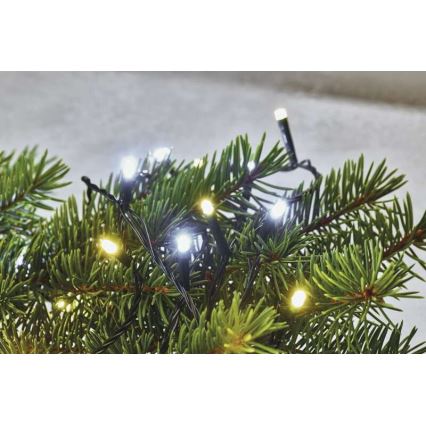 LED Екстериорни Коледни лампички 180xLED/2 функции 23м IP44 топло/студено бяло
