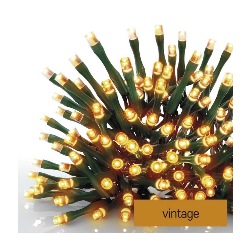 LED Екстериорни Коледни лампички 180xLED/23м IP44 винтидж