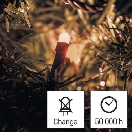 LED Екстериорни Коледни лампички 180xLED/23м IP44 винтидж