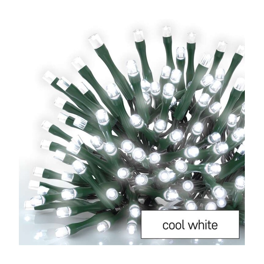 LED Екстериорни Коледни лампички 180xLED/8 режима 23м IP44 студен бял