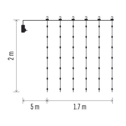 LED Екстериорни Коледни лампички 240xLED/8 функции 6,7 м IP44 топло бели