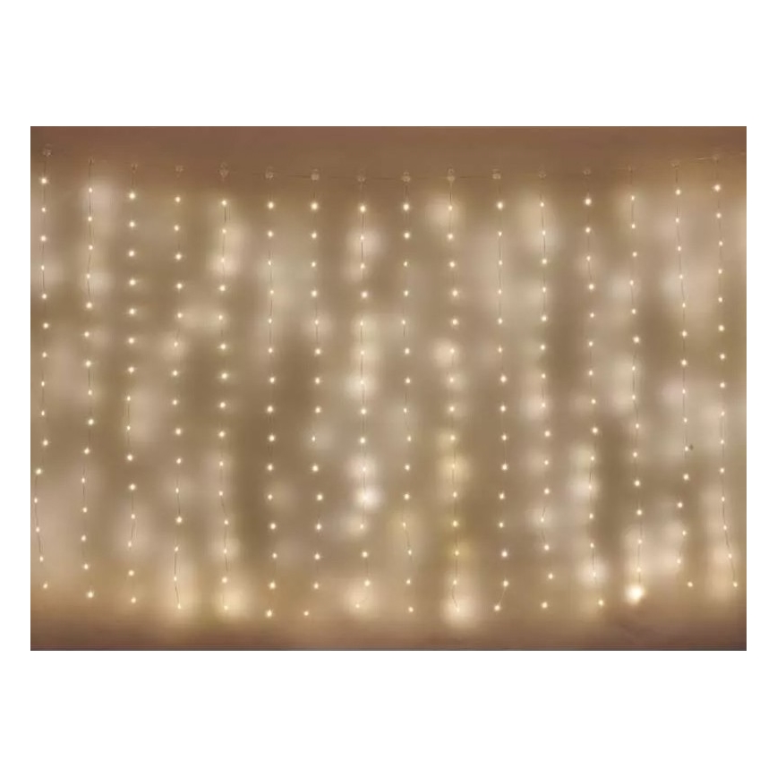 LED Екстериорни Коледни лампички 300xLED/8 функции 7,9 м IP44 топло бели