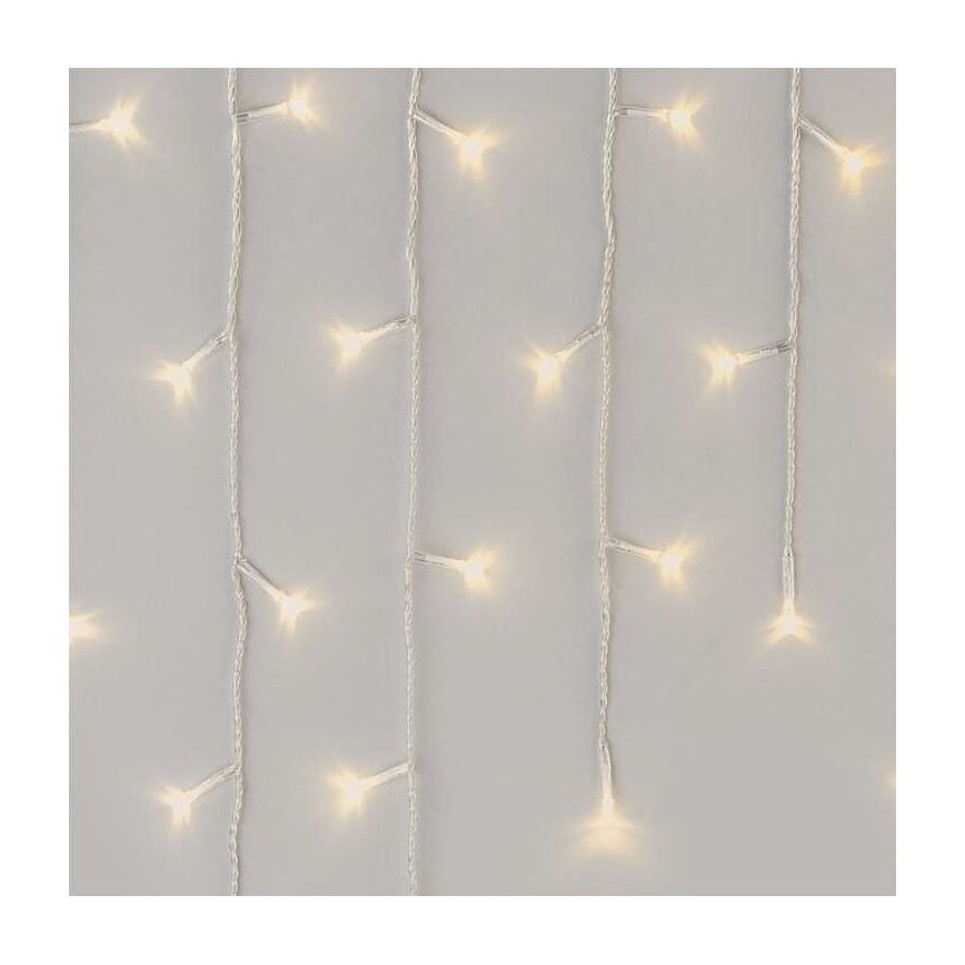 LED Екстериорни Коледни лампички 300xLED/8 режима 10м IP44 топло бели + дистанционно