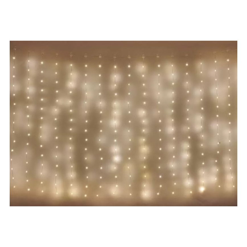 LED Екстериорни Коледни лампички 400xLED/8 функции 7,9 м IP44 топло бели