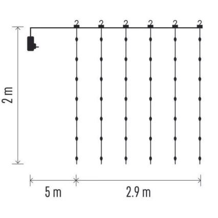 LED Екстериорни Коледни лампички 400xLED/8 функции 7,9 м IP44 топло бели