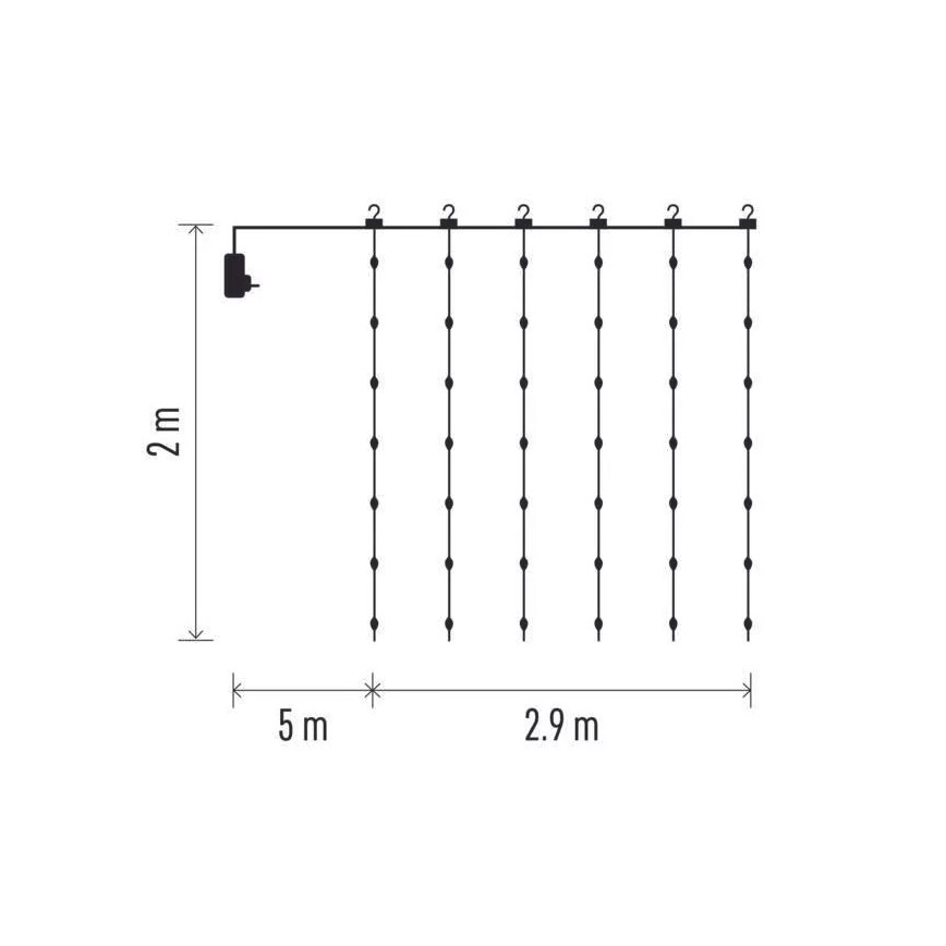 LED Екстериорни Коледни лампички 400xLED/8 функции 7,9 м IP44 топло бели