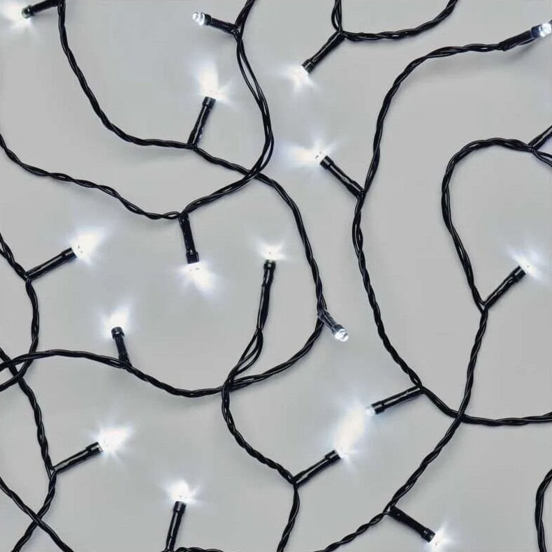LED Екстериорни Коледни лампички 40xLED/3xAA 3,3m IP44 студено бял