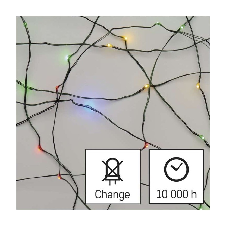 LED Екстериорни Коледни лампички 40xLED/9м IP44 многоцветни