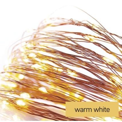 LED Екстериорни Коледни лампички 40xLED/9м IP44 топло бяло