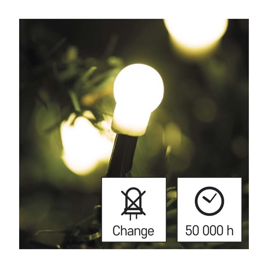 LED Екстериорни Коледни лампички 480xLED/53м IP44 топло бели