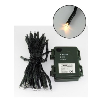 LED Екстериорни Коледни лампички 50xLED/2 функции 5,4м IP44 топло бели