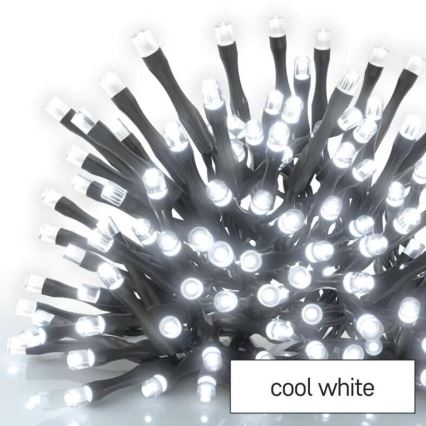 LED Екстериорни Коледни лампички 50xLED/5m IP44 студено бял