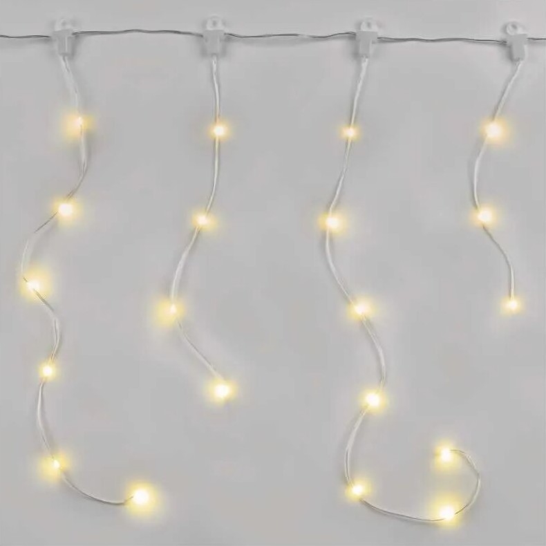 LED Екстериорни Коледни лампички 54xLED/8 функции 6,7x0,7m IP44 топло бял