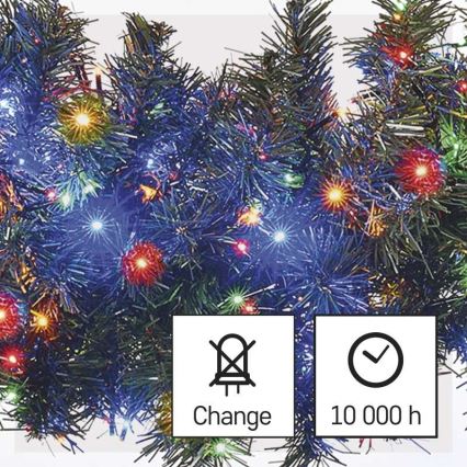 LED Екстериорни Коледни лампички 600xLED/17м IP44 многоцветни