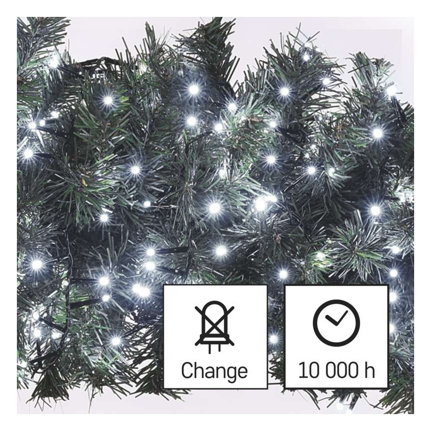 LED Екстериорни Коледни лампички 600xLED/17м IP44 студено бяло