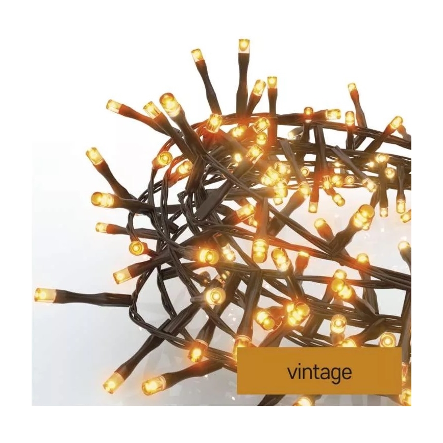 LED Екстериорни Коледни лампички 600xLED/17м IP44 винтидж