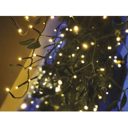 LED Екстериорни Коледни лампички 600xLED/8 режима 15м IP44 топло бели