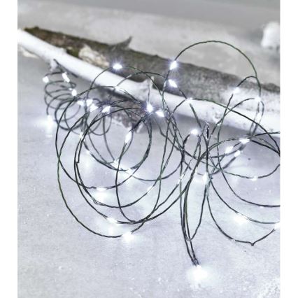 LED Екстериорни Коледни лампички 75xLED/12,5м IP44 студено бяло