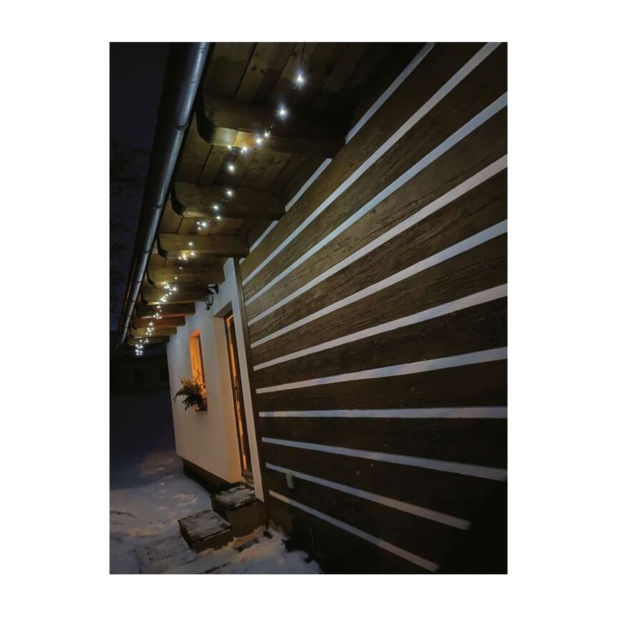 LED Екстериорни Коледни лампички 80xLED/13м IP44 студено бяло