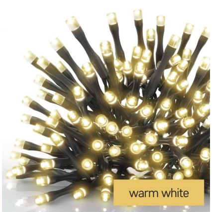 LED Екстериорни Коледни лампички 80xLED/6,1м IP44 топло бели
