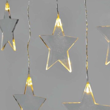 LED Екстериорни Коледни лампички 8xLED/5,84м IP44 звезди
