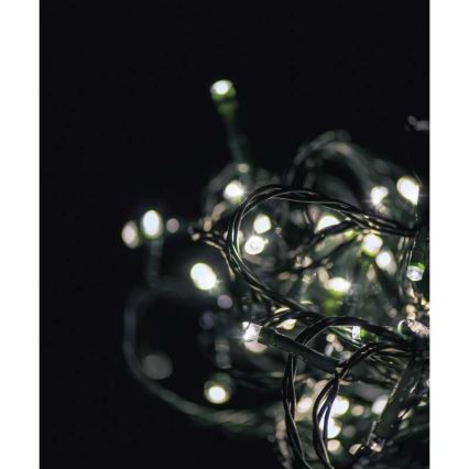 LED Екстериорни Коледни лампички CHAIN 180xLED/8 функции 8м IP44 студено бели