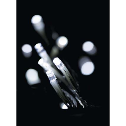 LED Екстериорни Коледни лампички CHAIN 180xLED/8 функции 8м IP44 студено бели