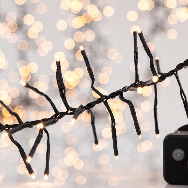 LED Екстериорни Коледни лампички CLUSTER 768xLED/8 функции 9 м IP44 топло бял