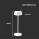 LED Екстериорна димируема сензорна акумулаторна настолна лампа LED/2W/5V 4400 mAh IP54 бяла