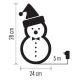 LED Екстериорна Коледна декорация 30xLED/2,1W/230V IP44 снежен човек