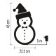 LED Екстериорна Коледна декорация 40xLED/3,6W/230V IP44 снежен човек