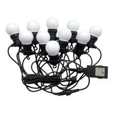 LED Екстериорни лампички STRING 5м 10xLED/0,5W/230V IP44 3000K