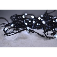 LED Екстериорни Коледни лампички 100xLED/8 функции IP44 13м студено бяло