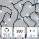 LED Екстериорни Коледни лампички 200xLED/25м IP44 студено бели