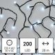 LED Екстериорни Коледни лампички 200xLED/8 режима 25м IP44 студено бели