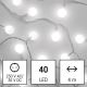 LED Екстериорни Коледни лампички 40xLED/9м IP44 студено бели