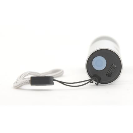 LED Фенерче LED/400mAh бяло/сиво