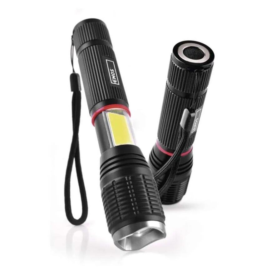 LED Фенерче 2в1 COB LED/3xAAA