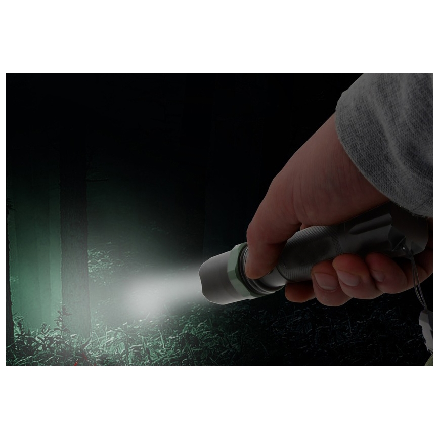 LED Фенерче LED/3W/3xAAA IP44 черно