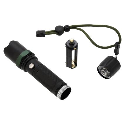 LED Фенерче LED/3W/3xAAA IP44 черно