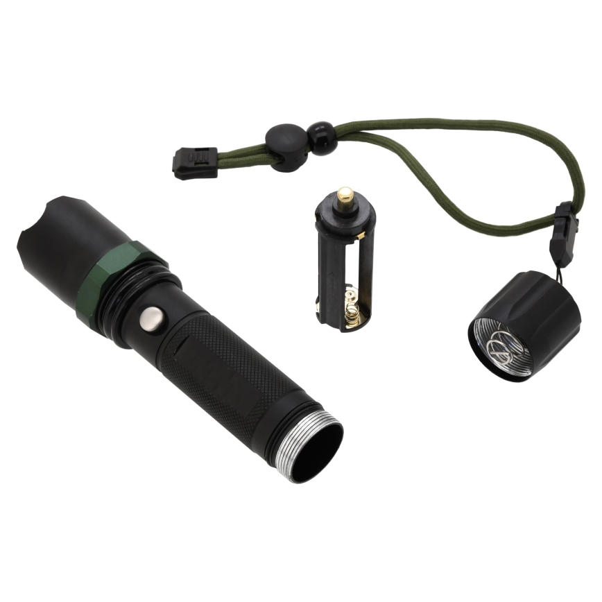 LED Фенерче LED/3W/3xAAA IP44 черно