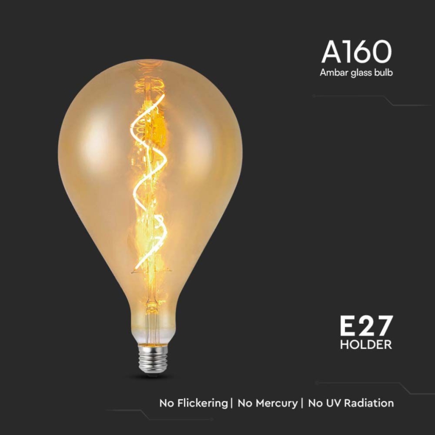 LED филаментна крушка A160 E27/4W/230V 1800K