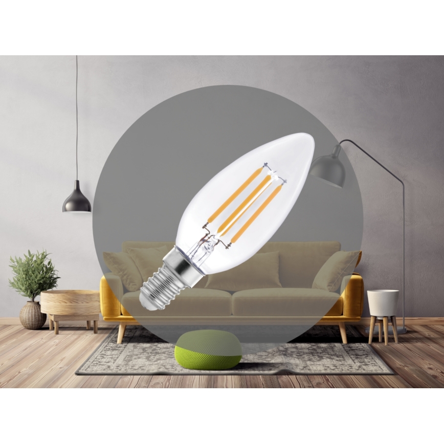 LED филаментна крушка C37 E14/6W/230V 4000K