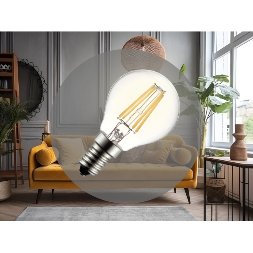 LED филаментна крушка G45 E14/6W/230V 3000K