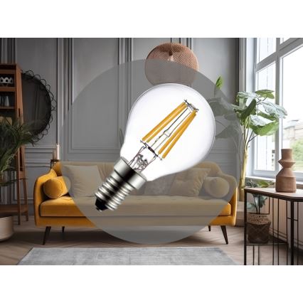 LED филаментна крушка G45 E14/6W/230V 3000K