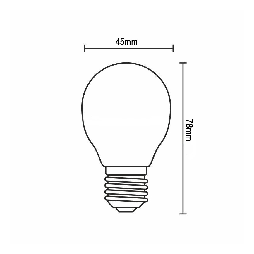 LED филаментна крушка G45 E14/6W/230V 3000K