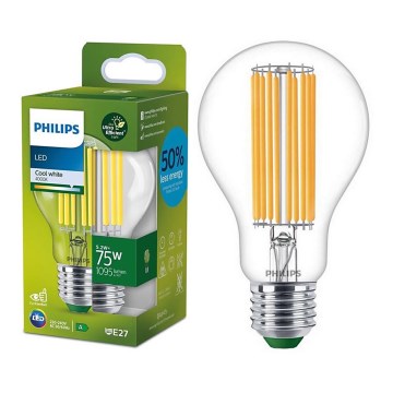 LED филаментна крушка Philips A60 E27/5,2W/230V 4000K