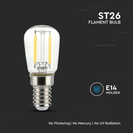 LED филаментна крушка ST26 E14/2W/230V 3000K