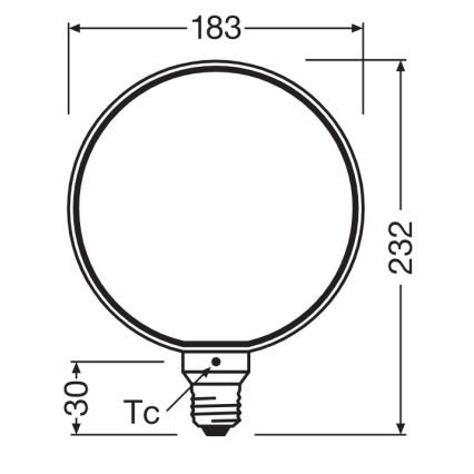 LED димируема крушка VINTAGE FILAMENT E27/4W/230V 1800K - Osram