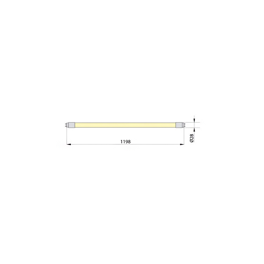 LED Флуоресцентна тръба ECOSTER T8 G13/18W/230V 3000K 119.8 см